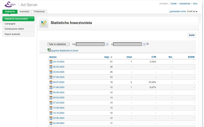 Statistiche e Report